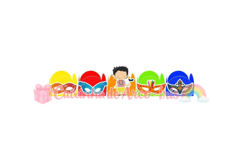 100 Forminhas / Toppers: Carnaval Menino