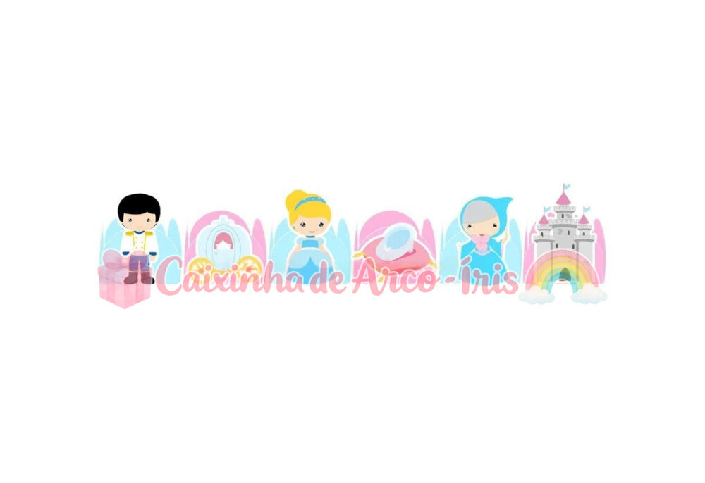 100 Forminhas / Toppers: Cinderela Cute