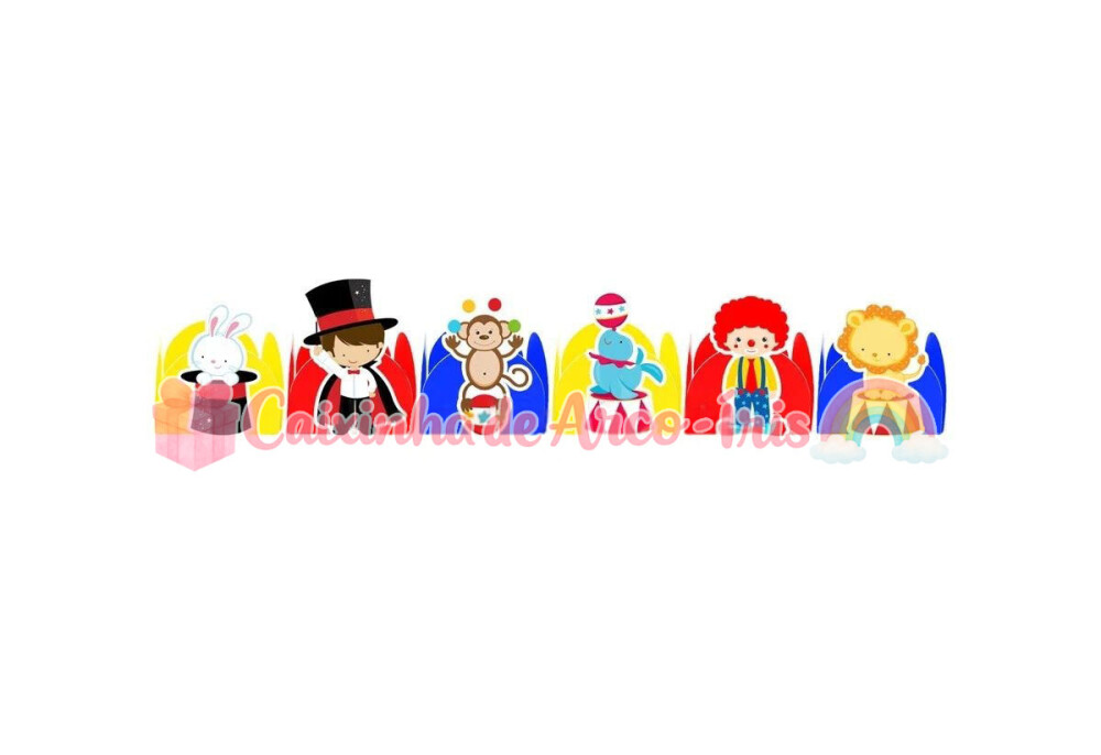 100 Forminhas / Toppers: Circo Menino