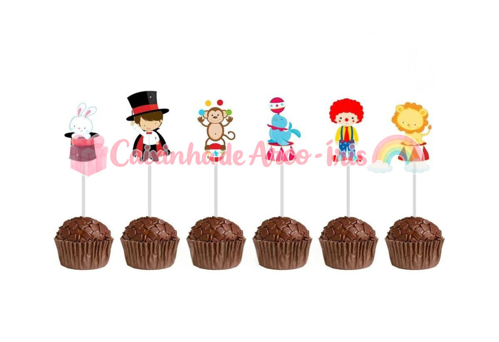 100 Forminhas / Toppers: Circo Menino