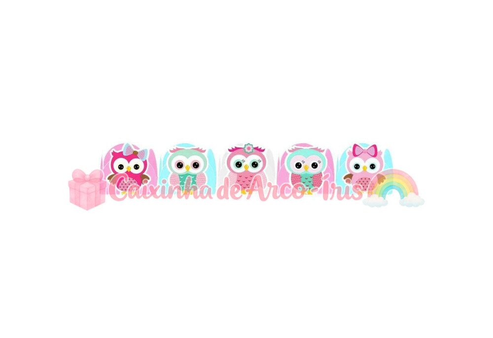100 Forminhas / Toppers: Corujinha