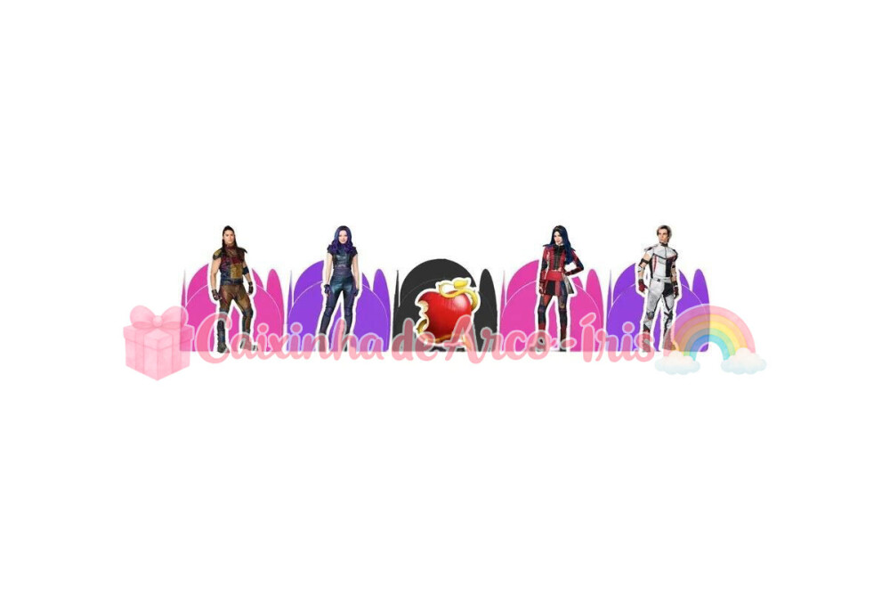 100 Forminhas / Toppers: Descendentes