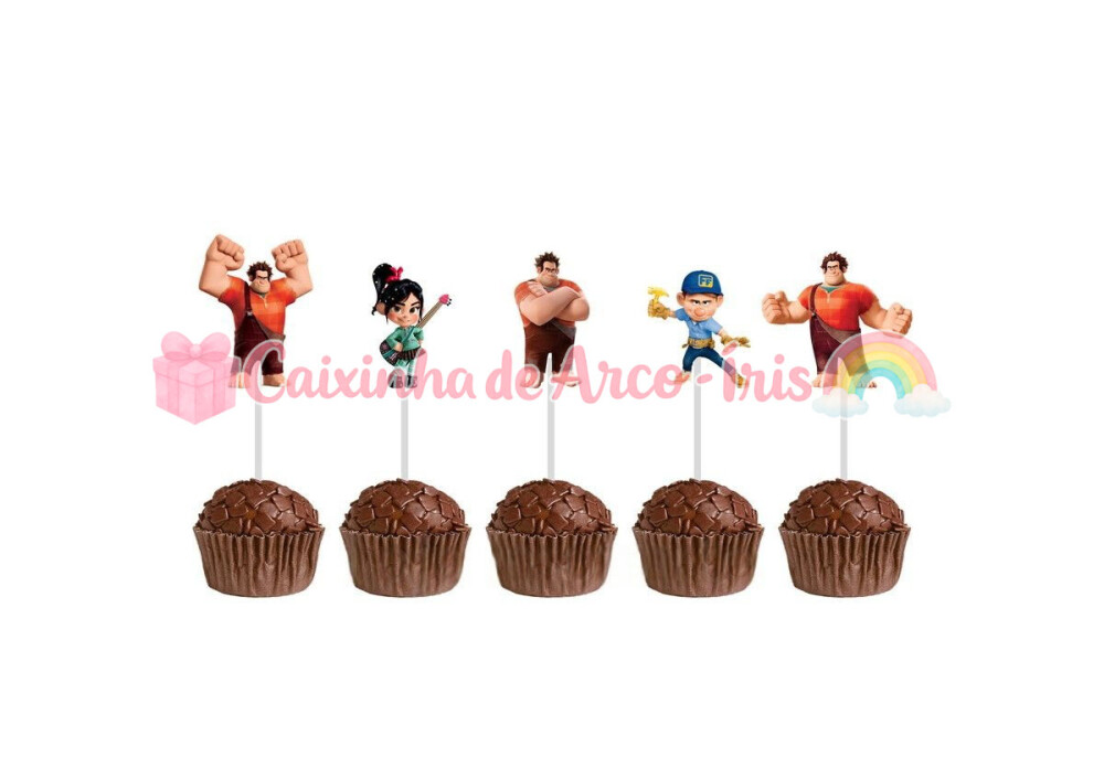 100 Forminhas / Toppers: Detona Ralph