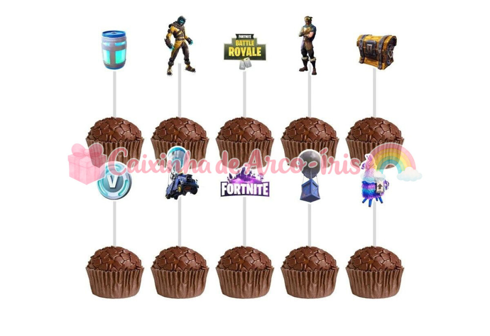 100 Forminhas / Toppers: Fortnite