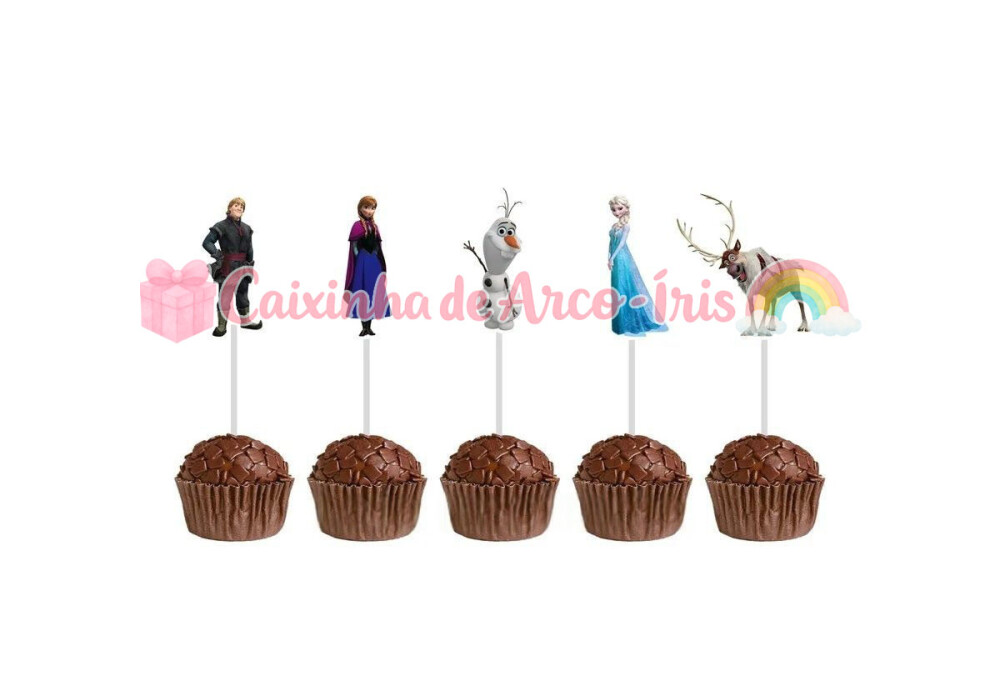 100 Forminhas / Toppers: Frozen