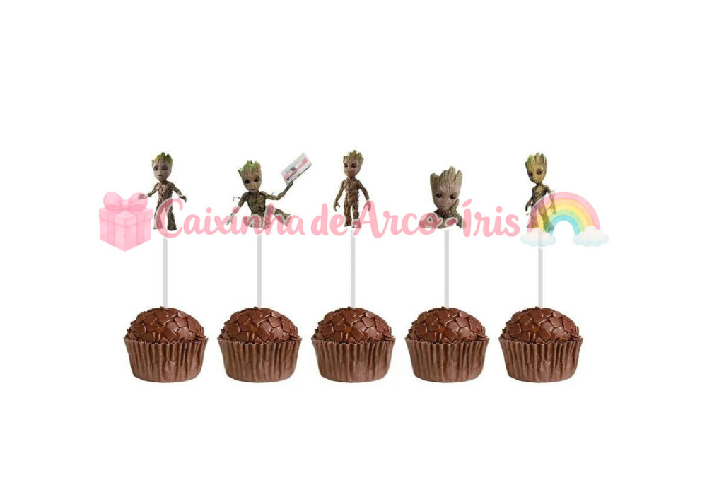 100 Forminhas / Toppers: Groot