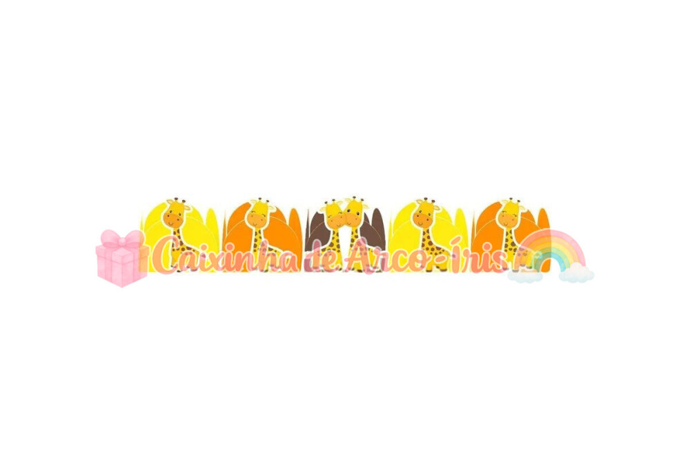100 Forminhas / Toppers: Girafinha