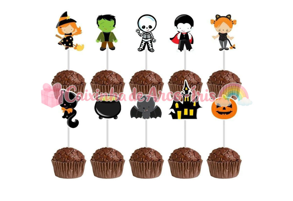 100 Forminhas / Toppers: Halloween
