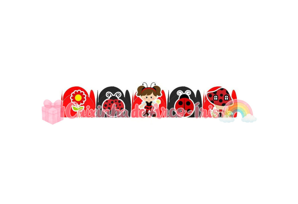 100 Forminhas / Toppers: Joaninha