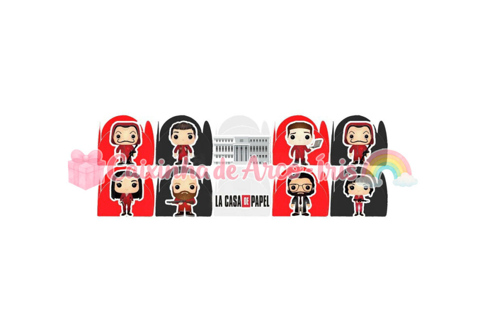 100 Forminhas / Toppers: La Casa de Papel