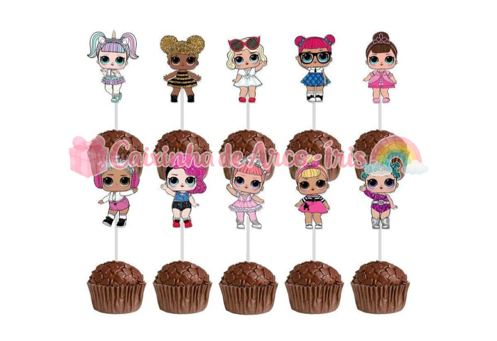 100 Forminhas / Toppers: Lol Surprise