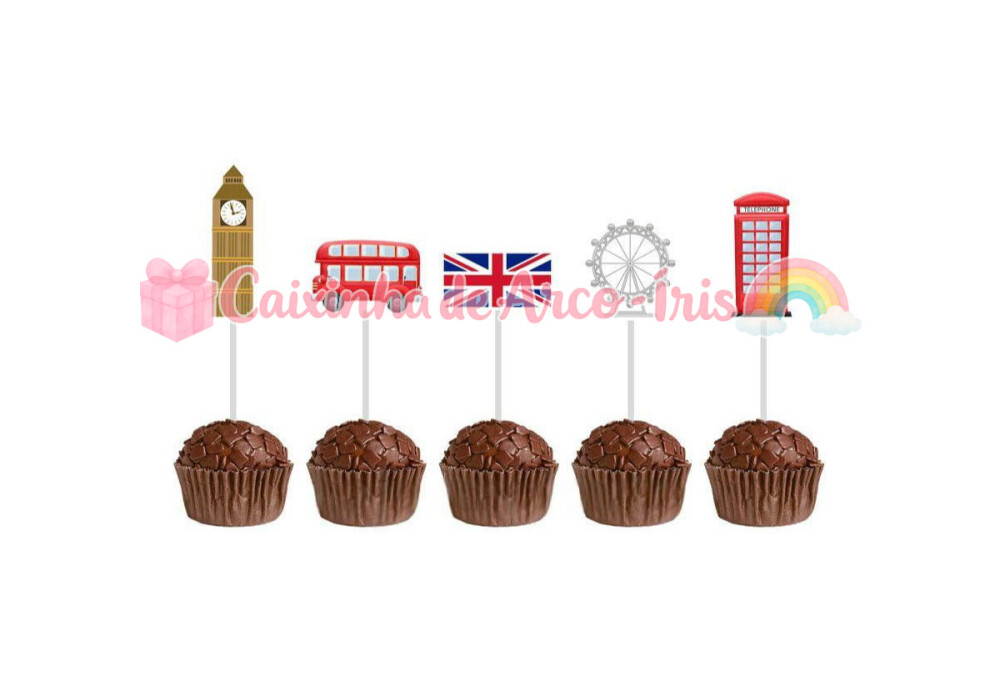100 Forminhas / Toppers: Londres London