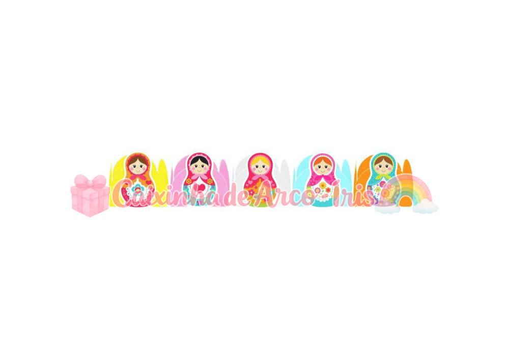 100 Forminhas / Toppers: Matriosca