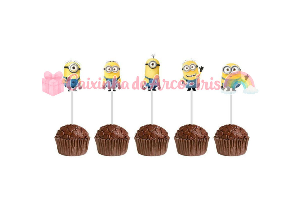 100 Forminhas / Toppers: Minions