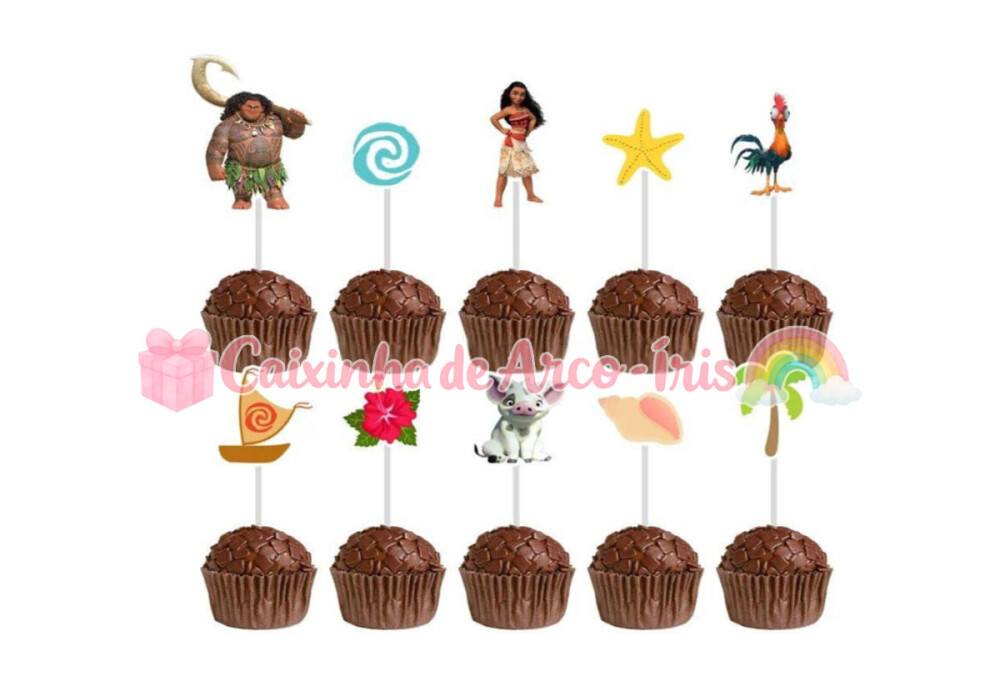 100 Forminhas / Toppers: Moana