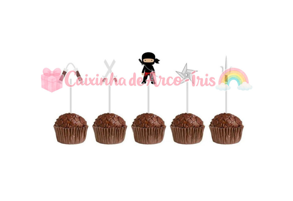 100 Forminhas / Toppers: Ninja