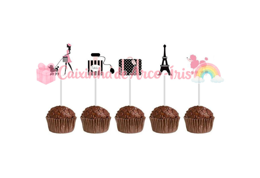 100 Forminhas / Toppers: Paris