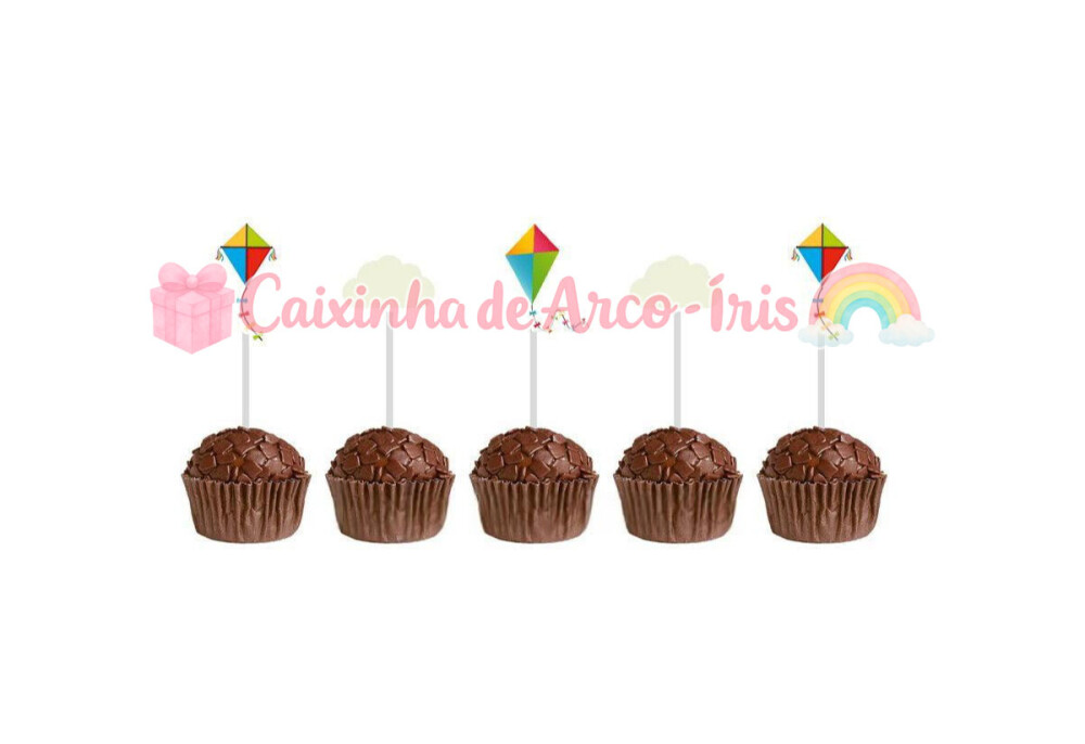 100 Forminhas / Toppers: Pipa