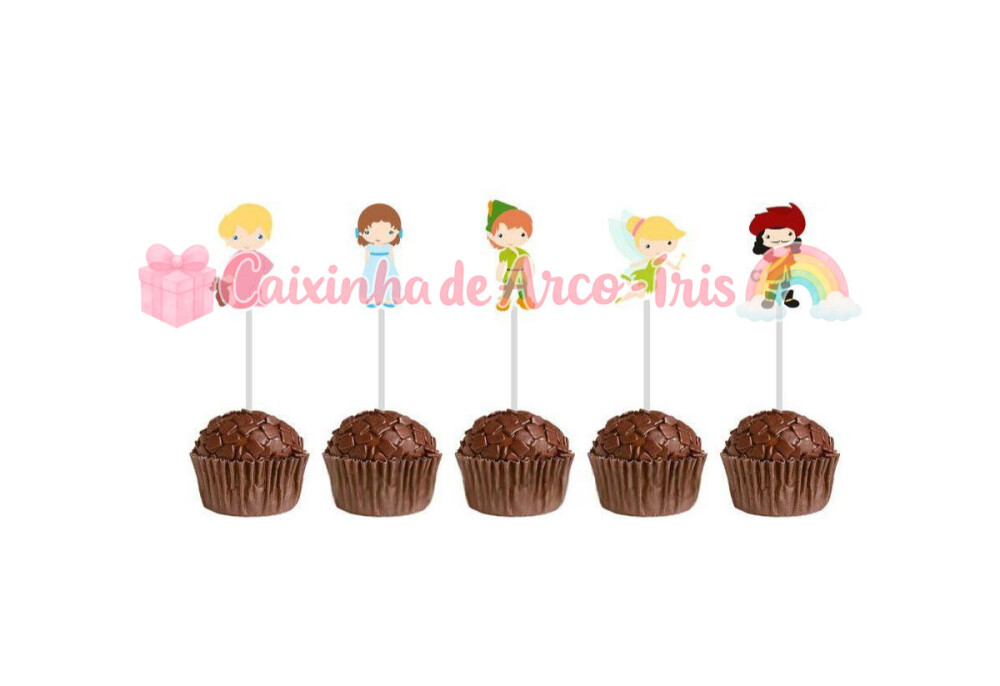 100 Forminhas / Toppers: Peter Pan