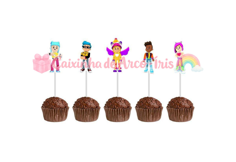 100 Forminhas / Toppers: Pk Xd