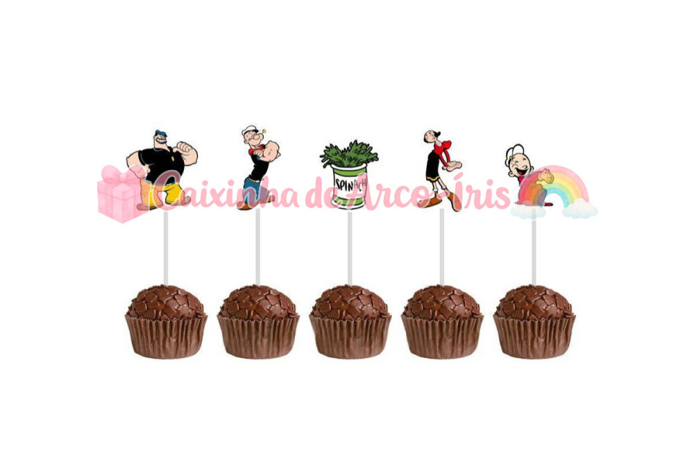 100 Forminhas / Toppers: Popeye