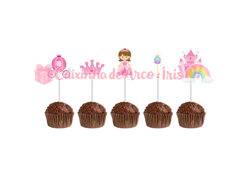 100 Forminhas / Toppers: Princesa Realeza
