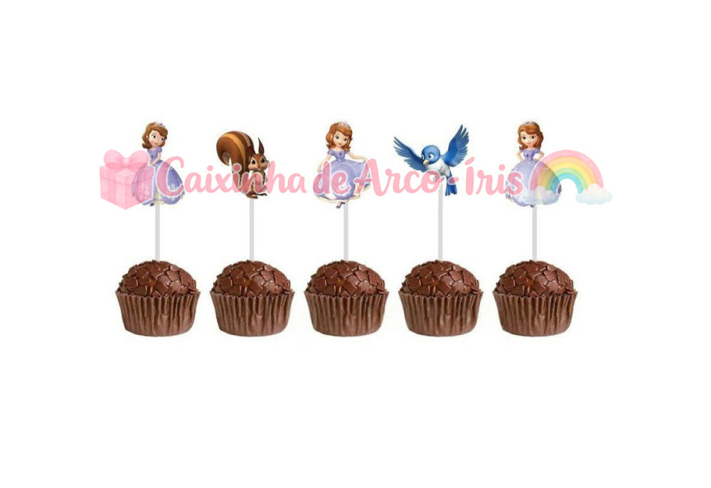 100 Forminhas / Toppers: Princesa Sofia