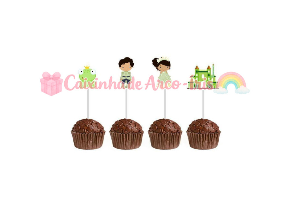 100 Forminhas / Toppers: Princesa Tiana