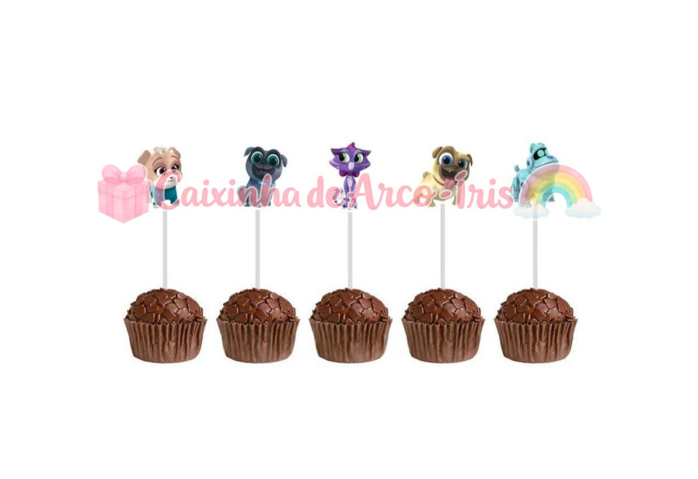 100 Forminhas / Toppers: Puppy Dog Pals