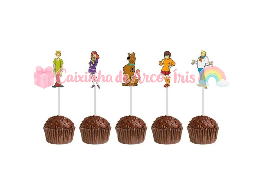100 Forminhas / Toppers: Scooby-doo