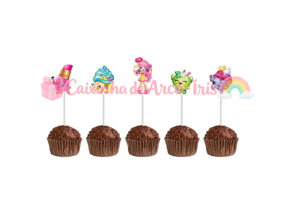 100 Forminhas / Toppers: Shopkins