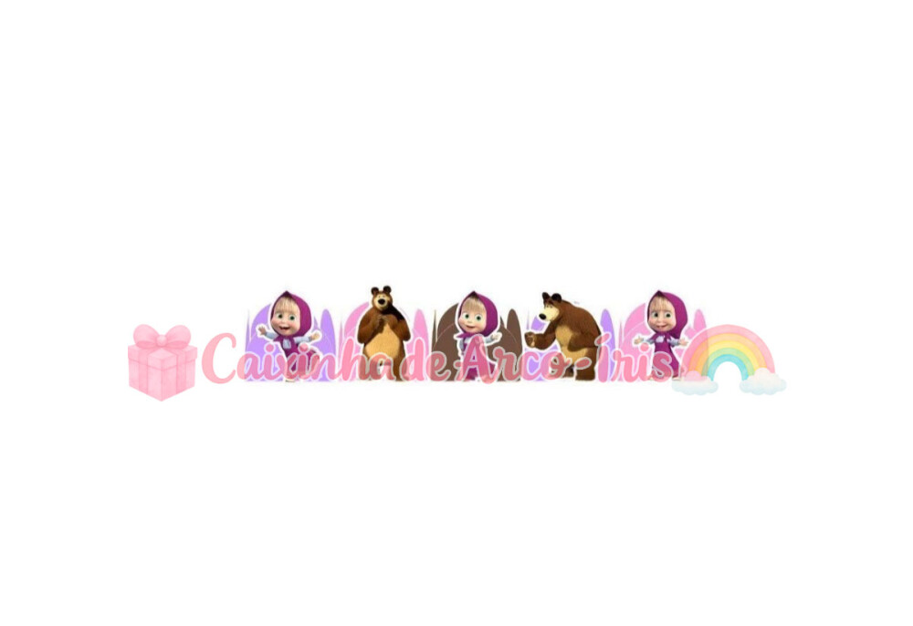100 Forminhas / Toppers: Masha e o Urso