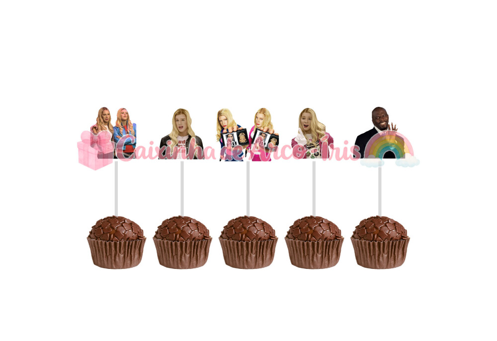 100 Forminhas / Toppers: As Branquelas