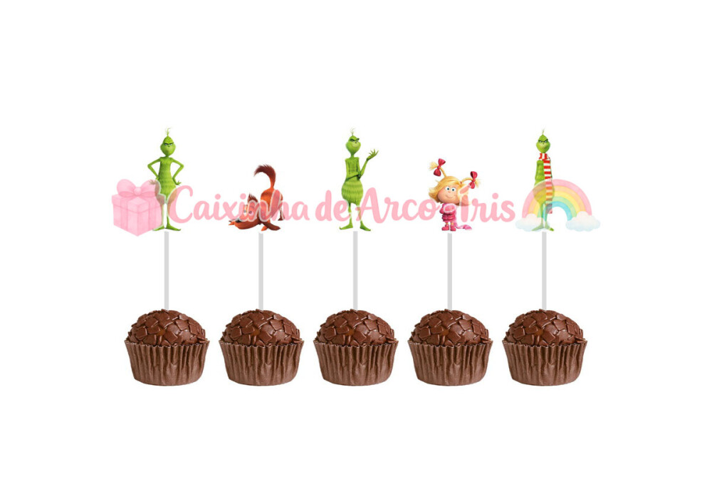 100 Forminhas / Toppers: O Grinch