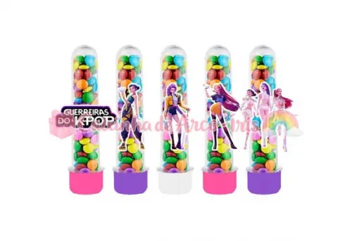 Tubetes com Apliques 3d: Guerreiras do K-pop