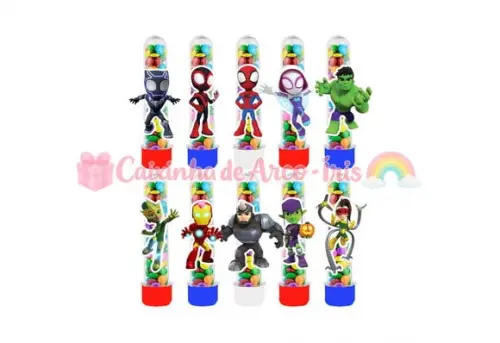 Tubetes com Apliques 3d: Spidey e Seus Amigos Espetaculares