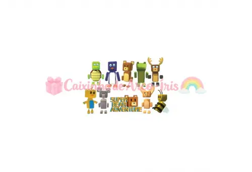 100 Mini Apliques 3,5cm: Super Bear Adventure