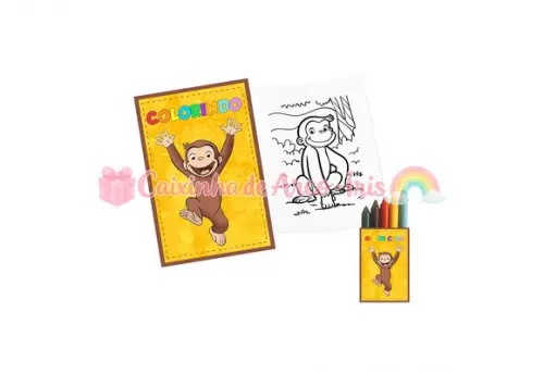 Livro de Colorir com Giz de Cera - Georgé, o Curioso