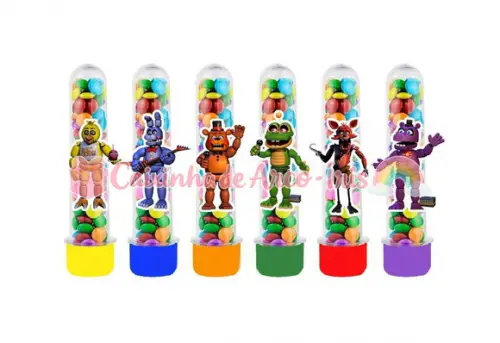 Tubetes com Apliques 3d: Five Nights At Freddy's
