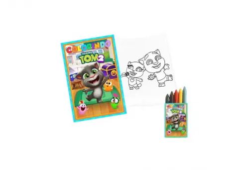Livro de Colorir com Giz de Cera - My Talking Tom 2