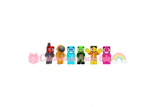 100 Mini Apliques 3,5cm: Turma do Problems