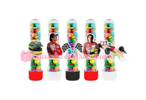 Tubetes com Apliques 3d: Ayrton Senna