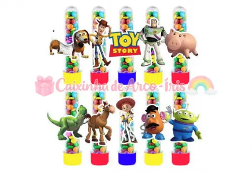 Tubetes com Apliques 3d: Toy Story