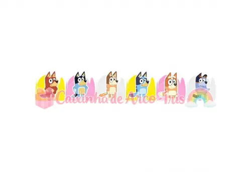 100 Forminhas / Toppers: Bluey Menina