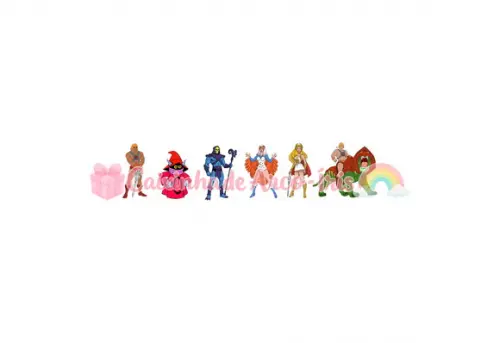 100 Mini Apliques 3,5cm: He-man