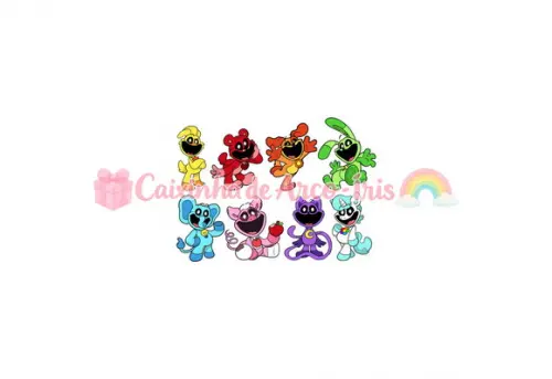 100 Mini Apliques 3,5cm: Smiling Critters