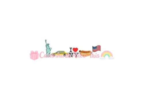 100 Mini Apliques 3,5cm: Nova Iorque New York