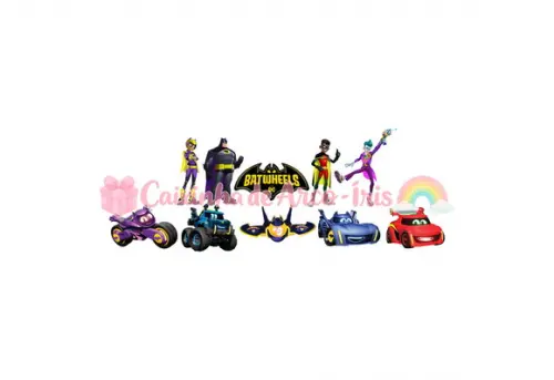 100 Mini Apliques 3,5cm: Batwheels