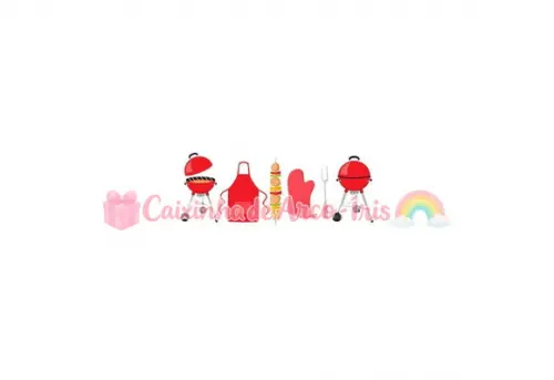 100 Mini Apliques 3,5cm: Churrasco