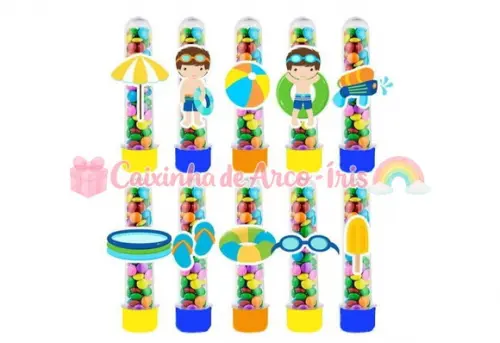 Apliques para Tubetes: Pool Party Menino